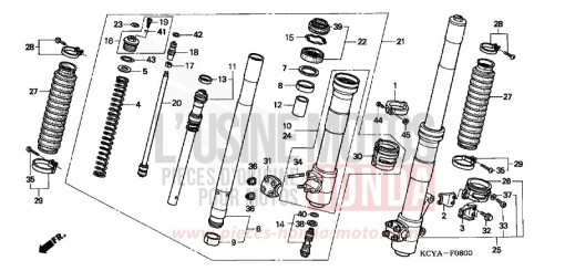 GABEL, VORNE XR400R4 de 2004